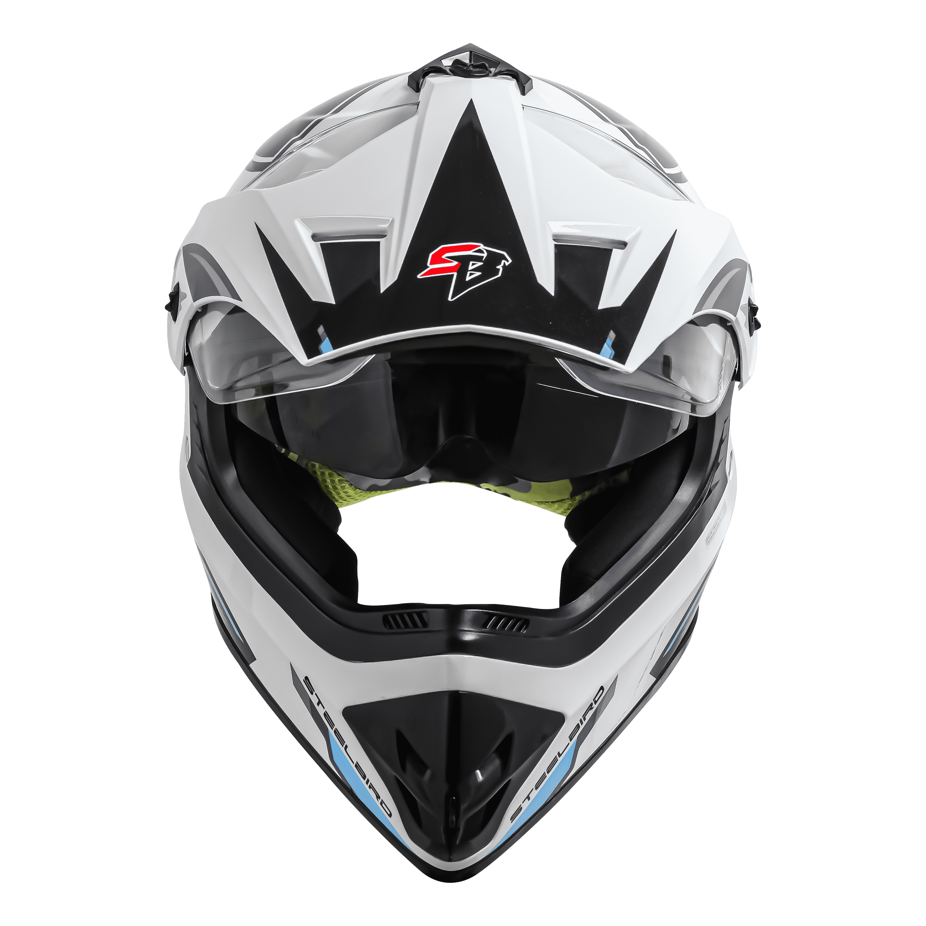 SBH-13 ISS RACER GLOSSY WHITE WITH GREY